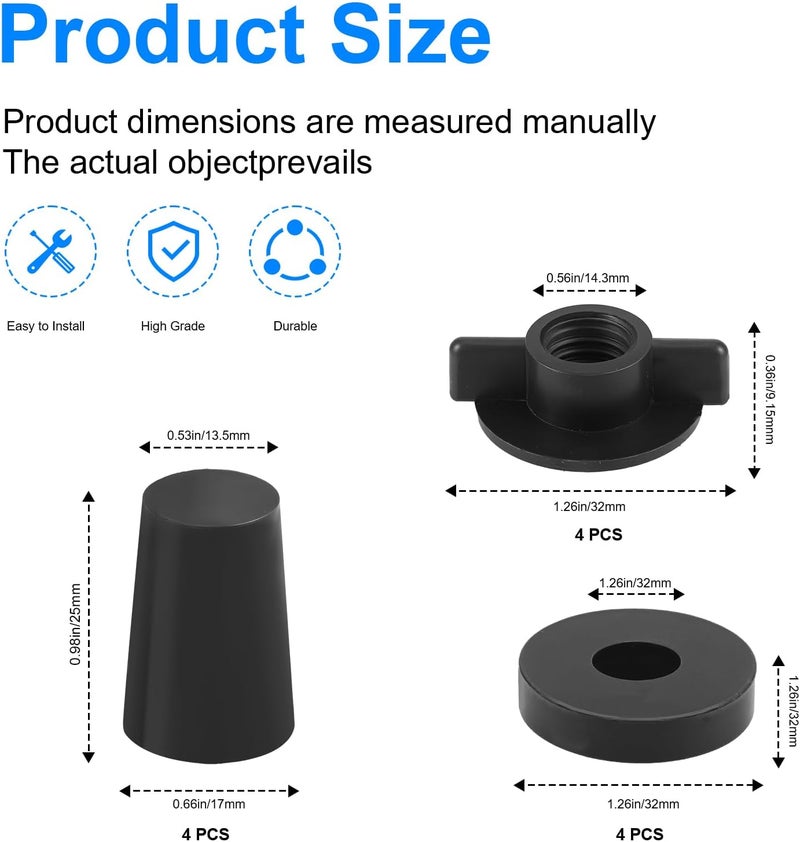 IFERLA Replacement Kit for Berkey Water Filter System Elements - 4 Wing Nuts, 4 Washers & 4 Silicone Blocking Plugs Compatible with Berkey, Gravity Filter System Elements and Black Activated Carbon Filters - Image 3
